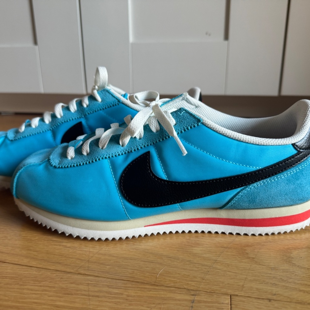 Nike Cortez Textile Men's Shoes-Men's size 10- Baltic BLUE - Picture 3 of 8